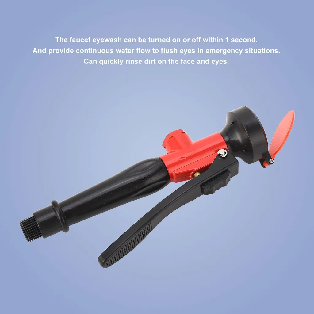 Douche oculaire d'urgence murale DN15, solution rinçage anti-acide - 17