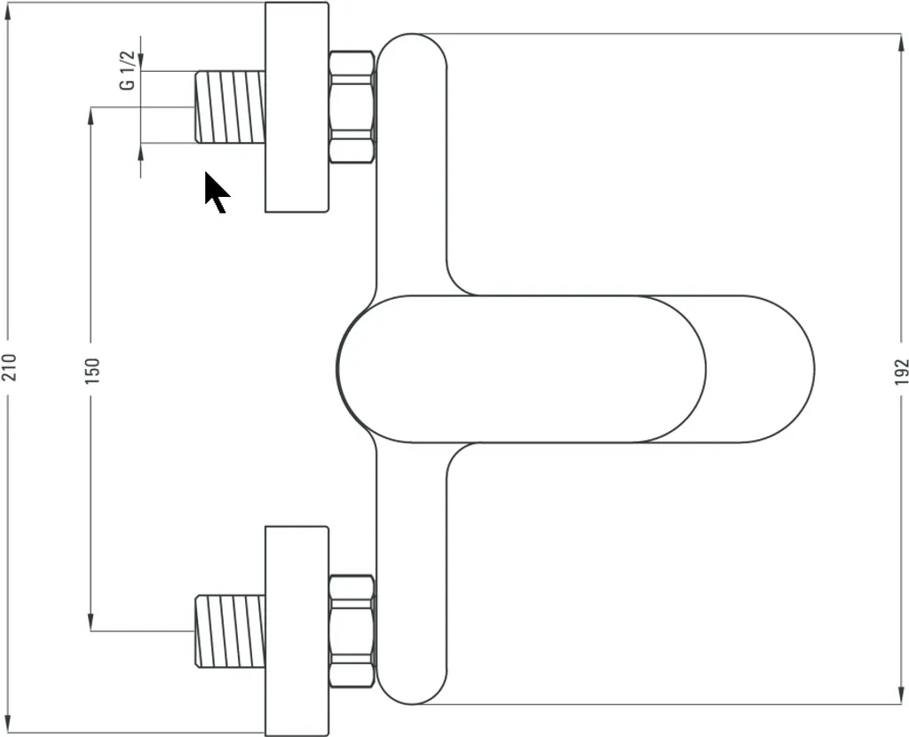 Wall-mounted bathtub mixer - 3