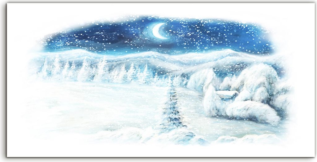 Coloray - Glasbild - 120x60 cm - Wandbild - Glasbilder - Foto Wand Weihnachten Winter glücklich