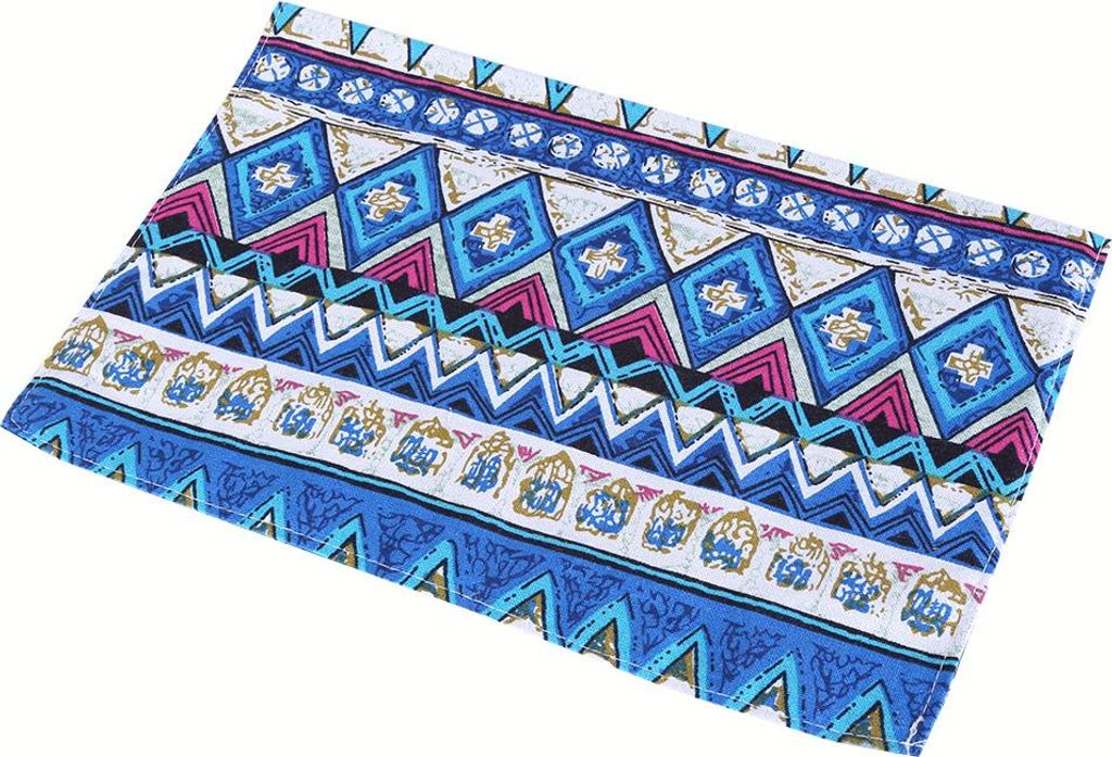 Tischdecke aus Baumwollleinen, abwischbar, Tischunterlage (Blau, 30 x 40 cm)