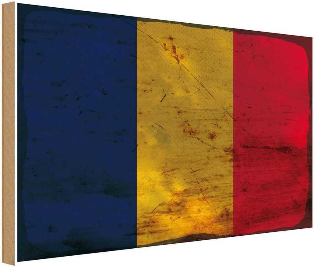 vianmo Holzschild 30x40 cm des Tschad Chad Flagge Fahne Wappen