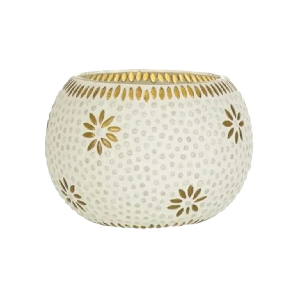Grand Bougeoir Jaune en Verre J-Line Finition Artisanale Translucide