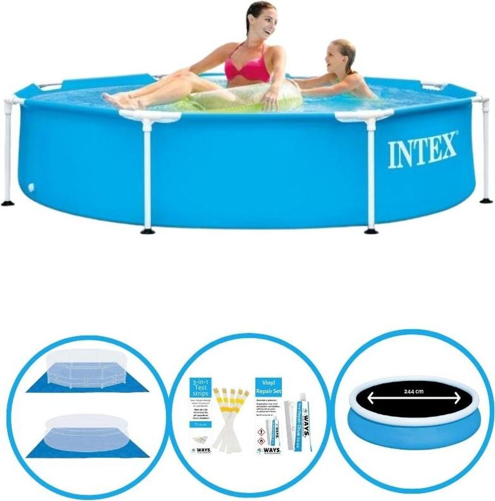 Intex Pool Metal Frame 244x51 cm - Inklusive Zubehör