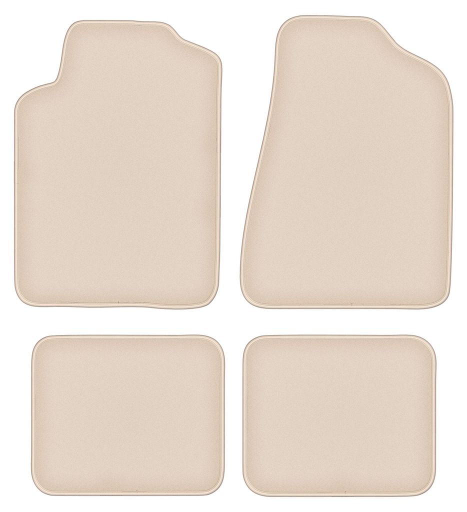 DURBAN Beige Velours-Fußmatten-Set für Chrysler Sebring I Cabrio, Limousine (1995-2001)