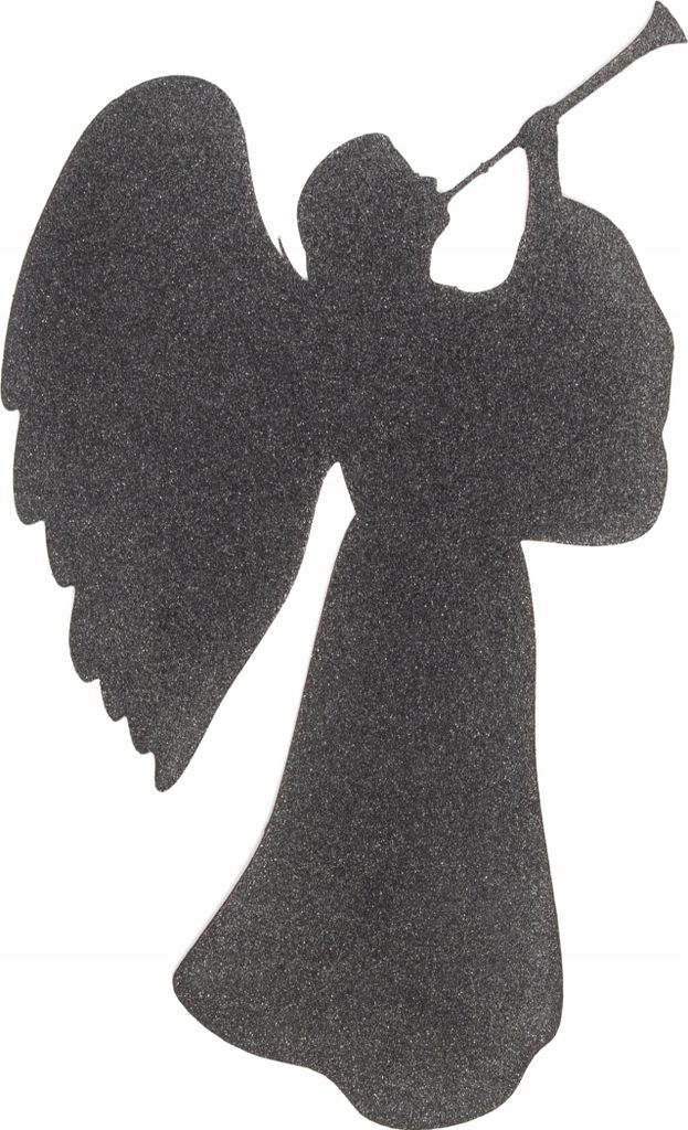 Weihnachtsengel Anhänger mit Trompete Stahl Silber Weihnachtsdekoration