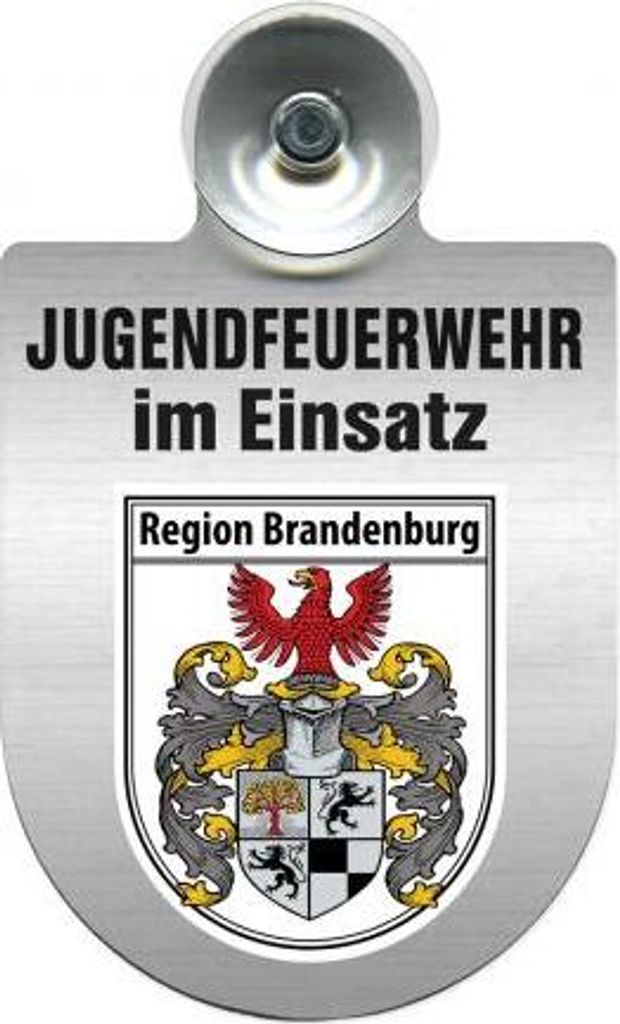 Einsatzschild mit Saugnapf - Jugendfeuerwehr im Einsatz - 393822 Color - Region Brandenburg