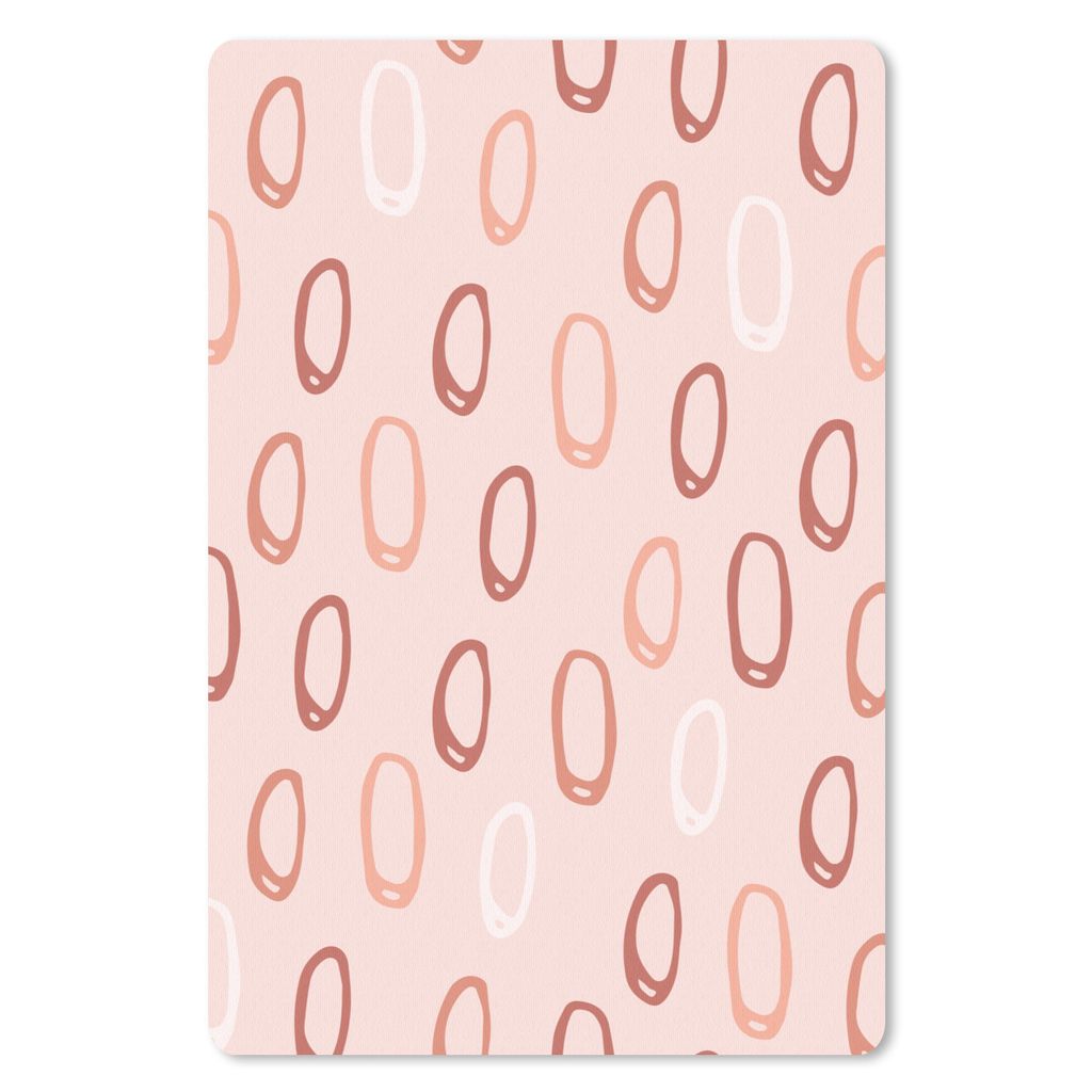MuchoWow Mauspad Mousepad Oval - Rosa - Muster 40x60 cm - Mousepads - Maus Mat - Pad - Mausunterlage - Schreibtisch Accesoire