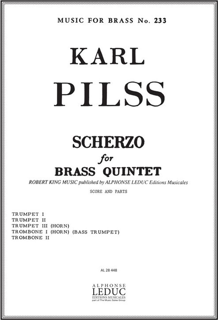 Pilss Scherzo Brass Quintet/Score And Parts(Ption/Pties)Mfb233