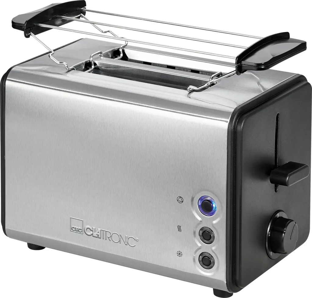 Grille-pain inox 700W Clatronic TA 3620 avec support à viennoiseries