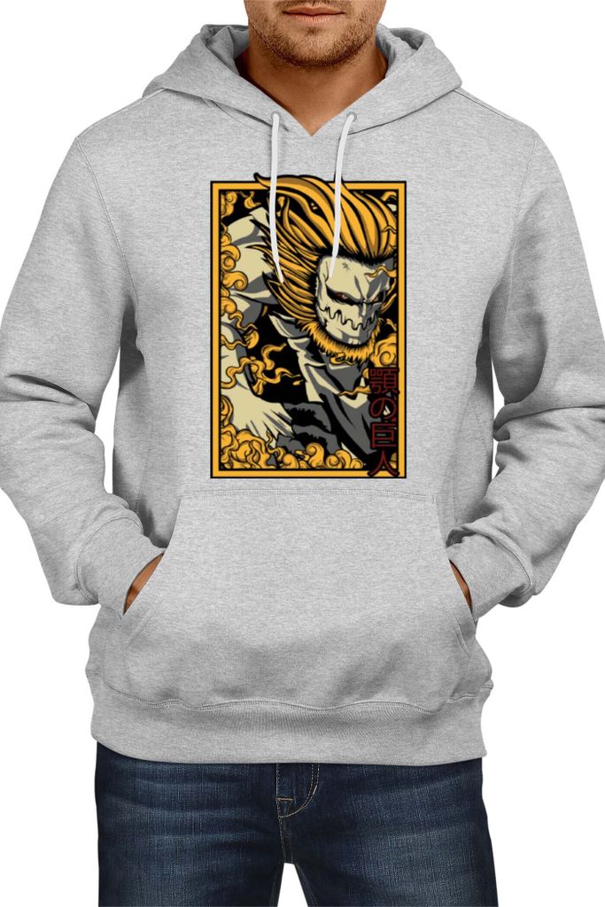 Herren Kapuzenpullover Anime Manga Attack Anime On Titan Jaw Titan Porco Galliard Galliard, Man XL / Grau
