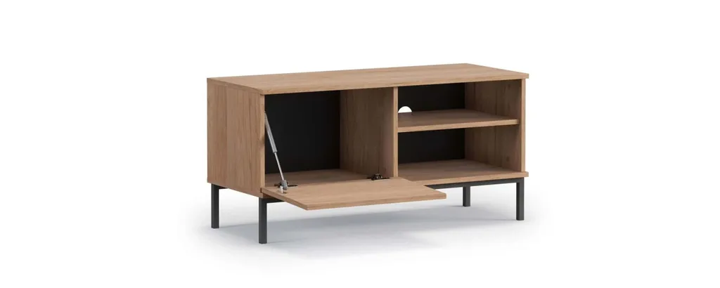Petit meuble TV blanc NIXI pour optimiser l'espace dans studio et salon