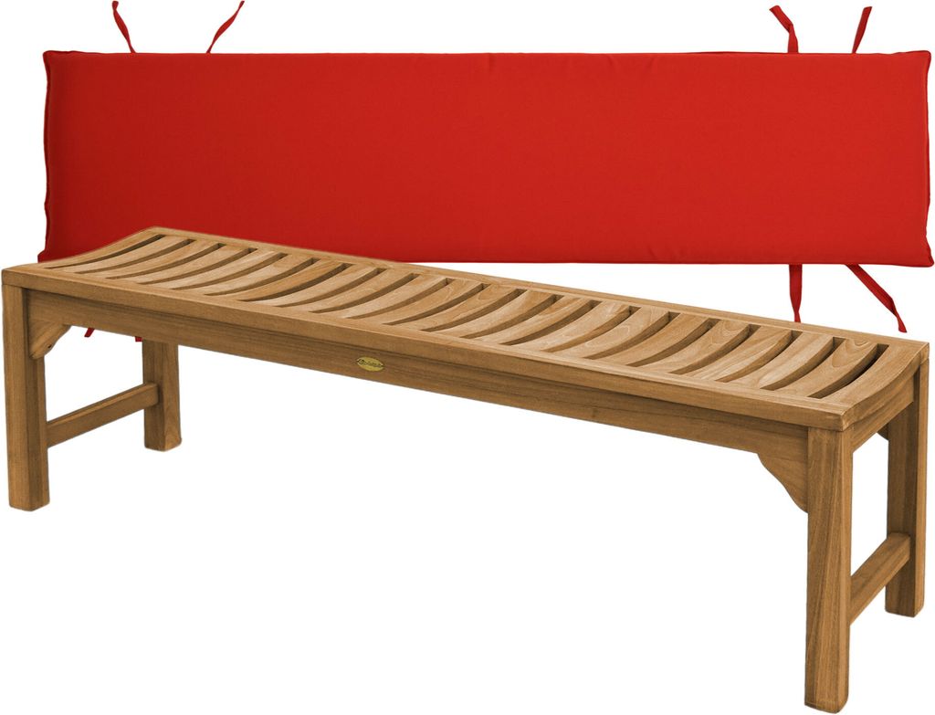 Gartenbank Ferrara Teak Massivholz 150 cm Rot