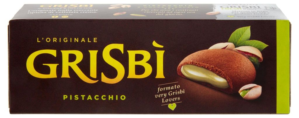 Biscuits fourrés à la pâte de pistache, 135g - Grisbi Image du produit 
