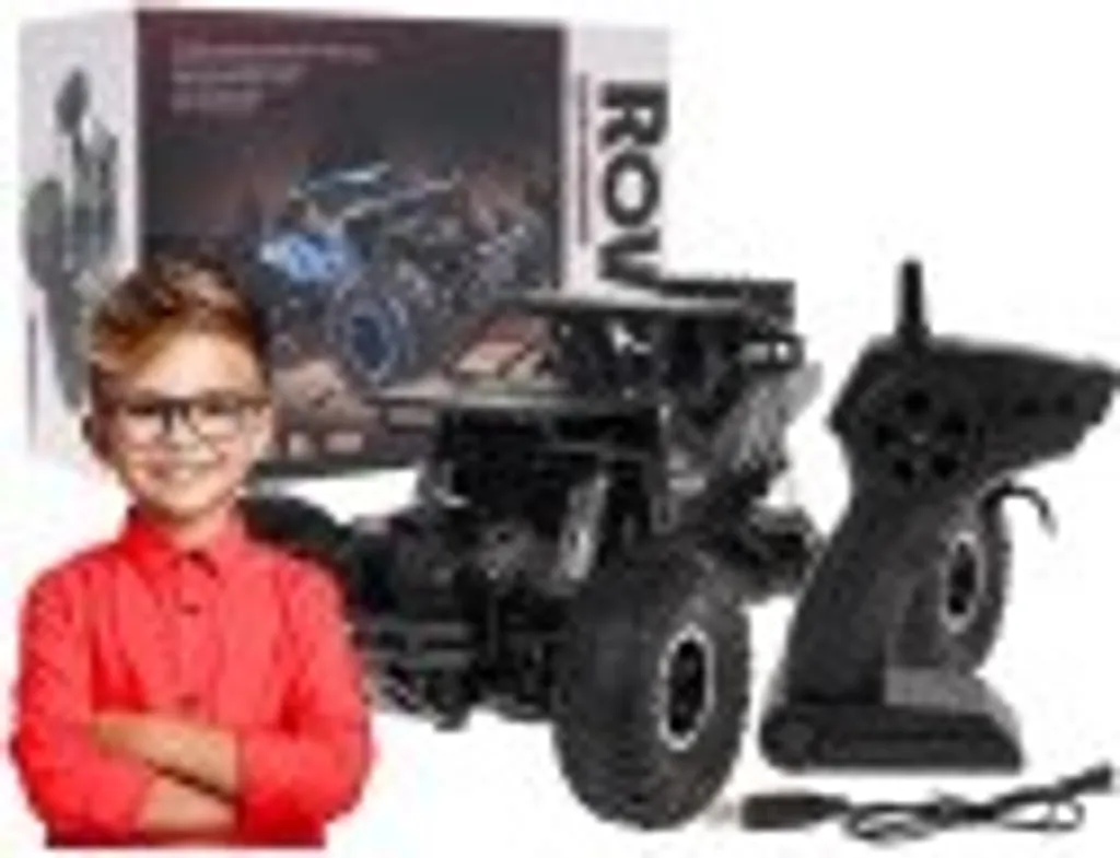 Voiture Télécommandée Rover Crawler Noir pour Enfant - Cadeau Extérieur