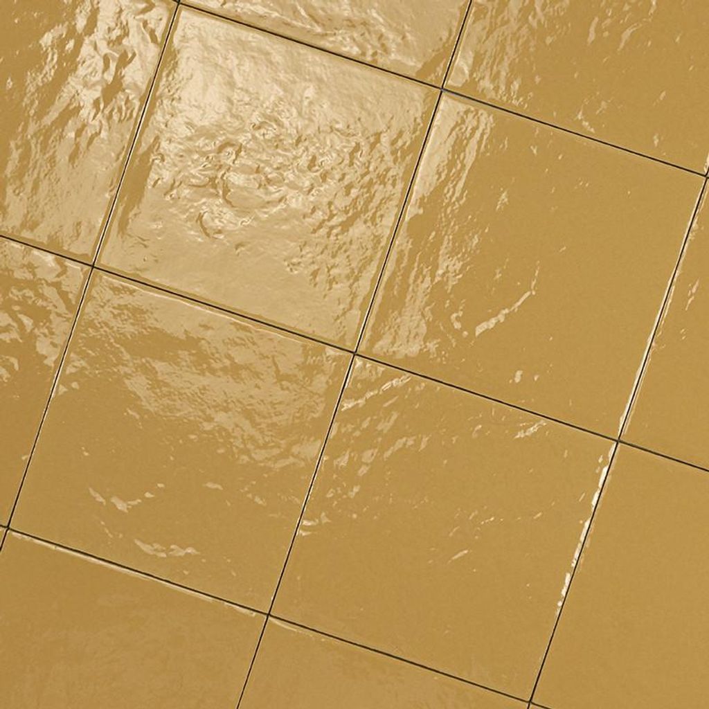 Fliese Fiji Seffarbe Gelb Glänzend | 15 x 15 cm | 0.54 m²/s