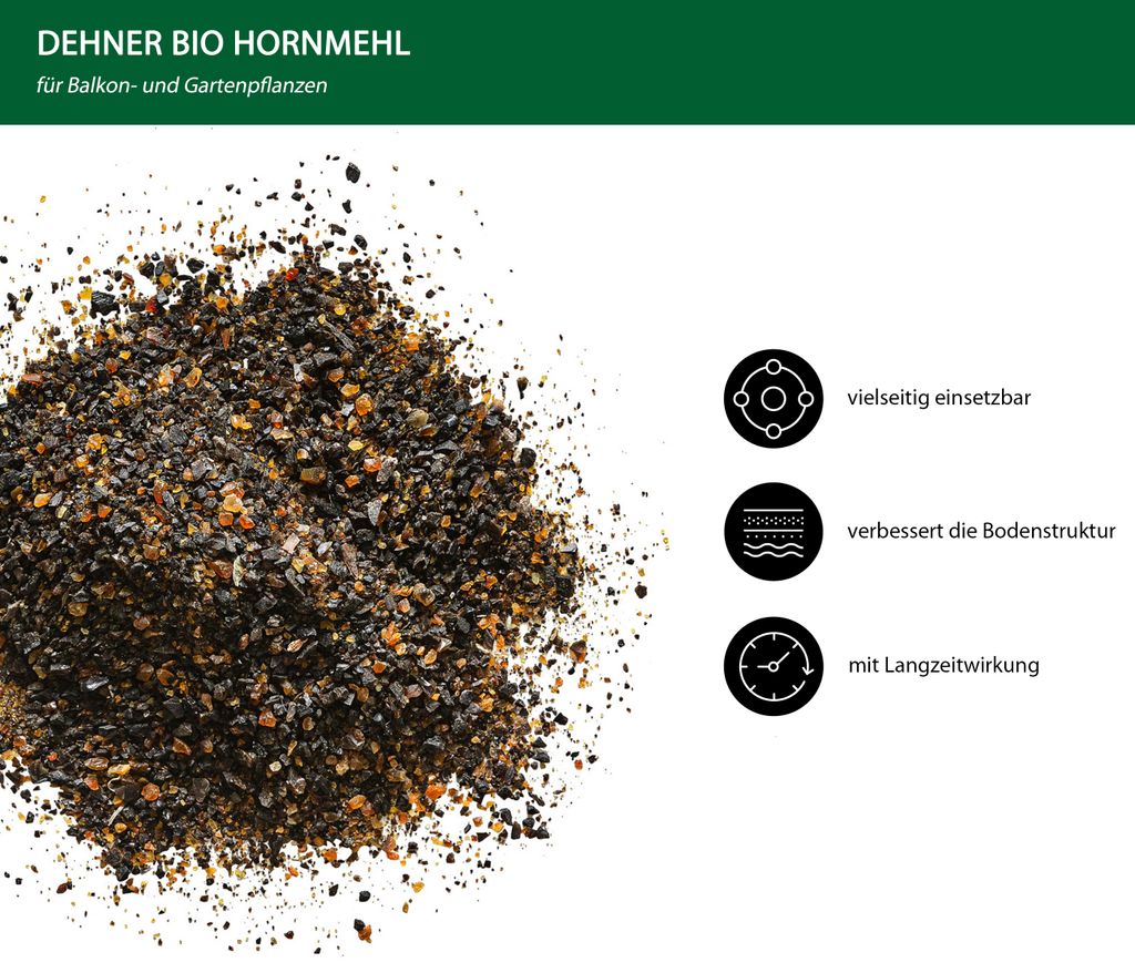 Dehner Bio Hornmehl, hochwertiger Dnger fr Balkonpflanzen