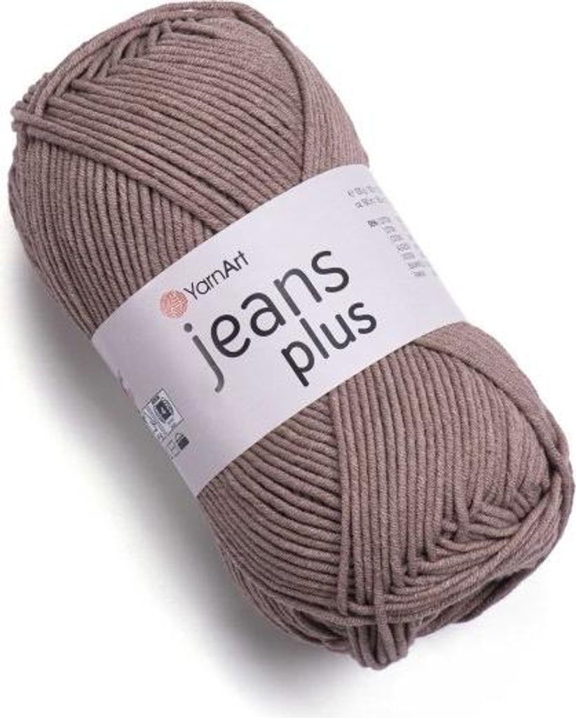 YarnArt Jeans Plus 71 – Weiches Baumwollgarn in Hellbraun – Produktbild 