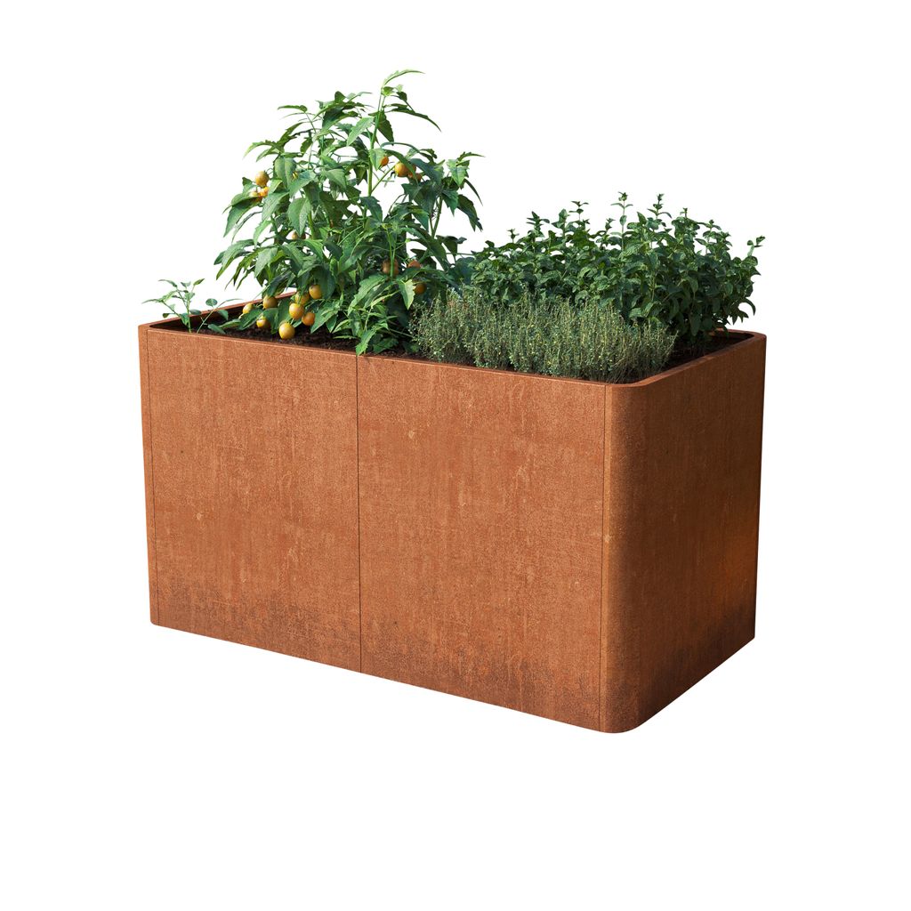PRIMEYARD Cortenstahl Hochbeet Mario 146x80x60 cm, Rost-Optik