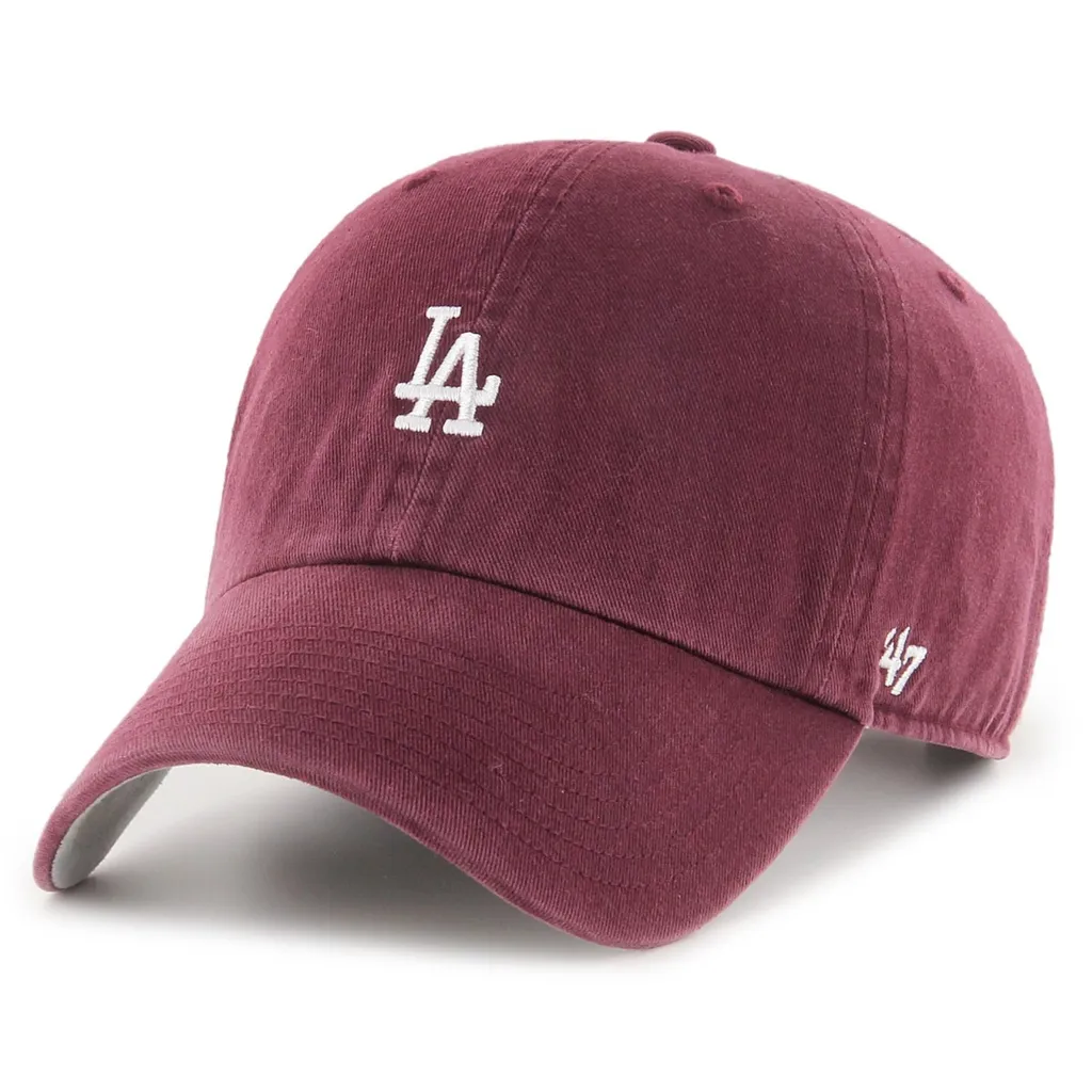 47 Brand Base Runner LA Dodgers - Cappellino Cotone Maroon Regolabile