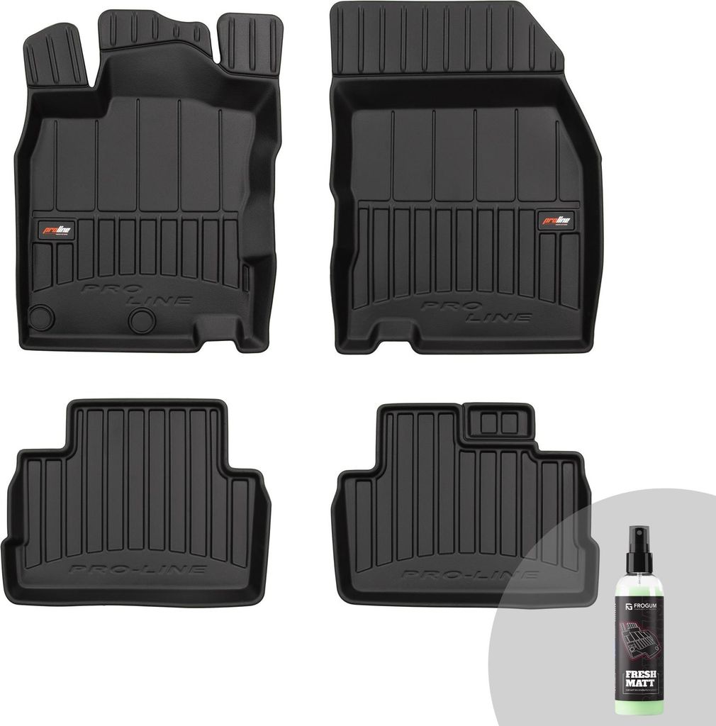 FROGUM ProLine 3D Gummimatten Exklusiven Auto Fußmatten Autofussmatten für Nissan Qashqai II 2013-2021