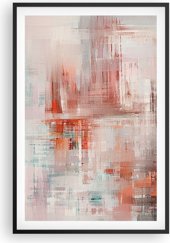 Gerahmtes Poster - Schwarzer Rahmen - Verschwommen Abstraktion Modern - 61x91,5 cm - Wand Bild - Wanddeko - Wandbilder - Kunstposter - Wandposter -...