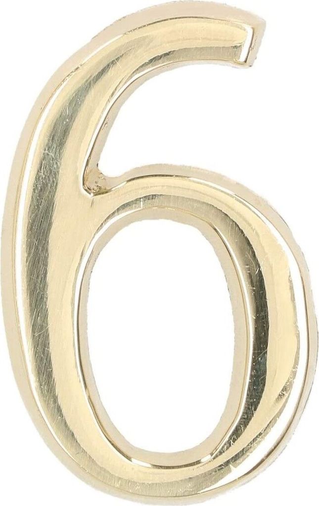 KOTARBAU Ziffer„6 / 9” Messing Selbstklebend 5 cm aus Messing für Haustüre