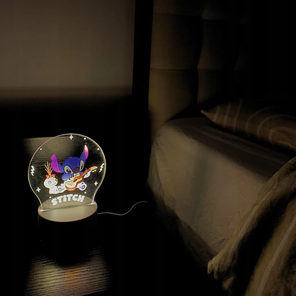 Veilleuse Stitch Guitare LED 3D - Solution Sommeil Enfant Cadeau Noël
