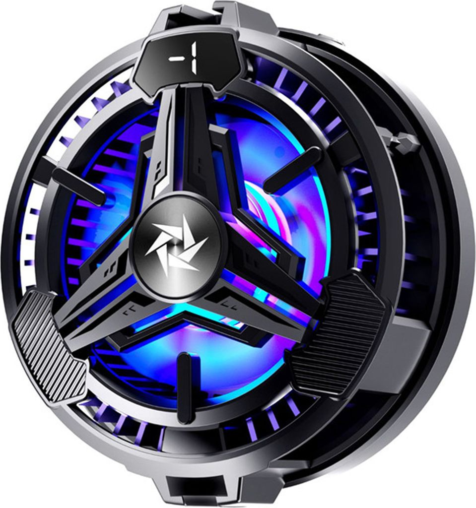 Handy-Halbleiter Magnetic Radiator mit RGB für Pubg Game Cooling Fan Kompatibel iPhone 14 Pro Max Black