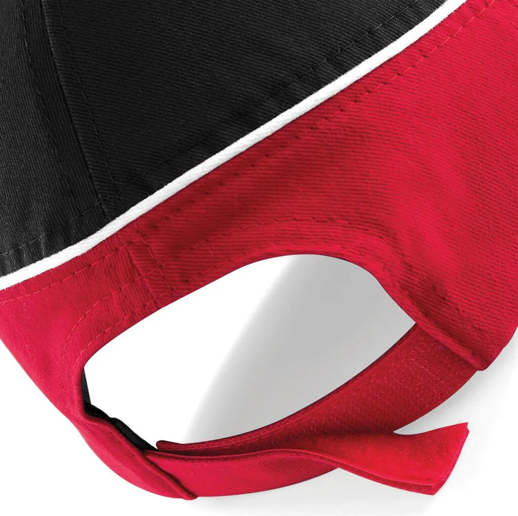 Beechfield B171 Cappellino Teamwear Competition - Blu Navy e Rosso - 5