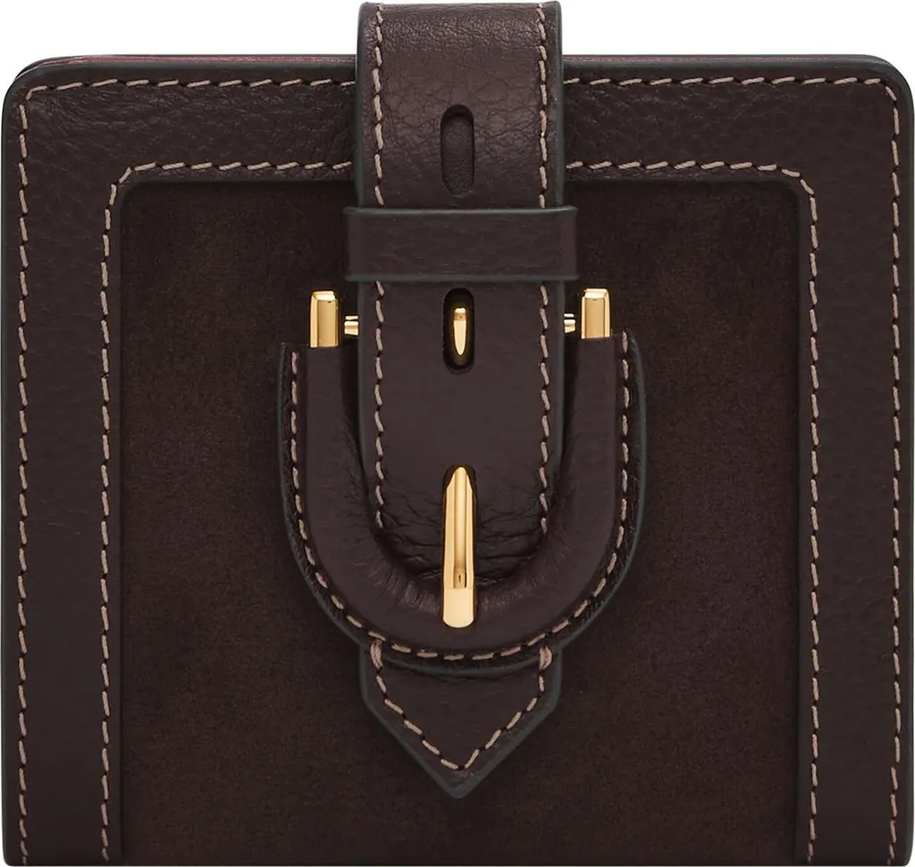 Portafoglio Piccolo Fossil Harwell Pelle Marrone Scuro | Design Equestre