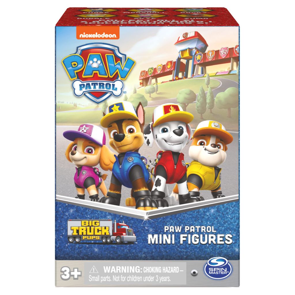 Spin Master 6063451 (20135678) - Paw Patrol - Big Truck Pups - Mini Figuren ink. Truck und Aufkleberbogen, Auswahl zufllig