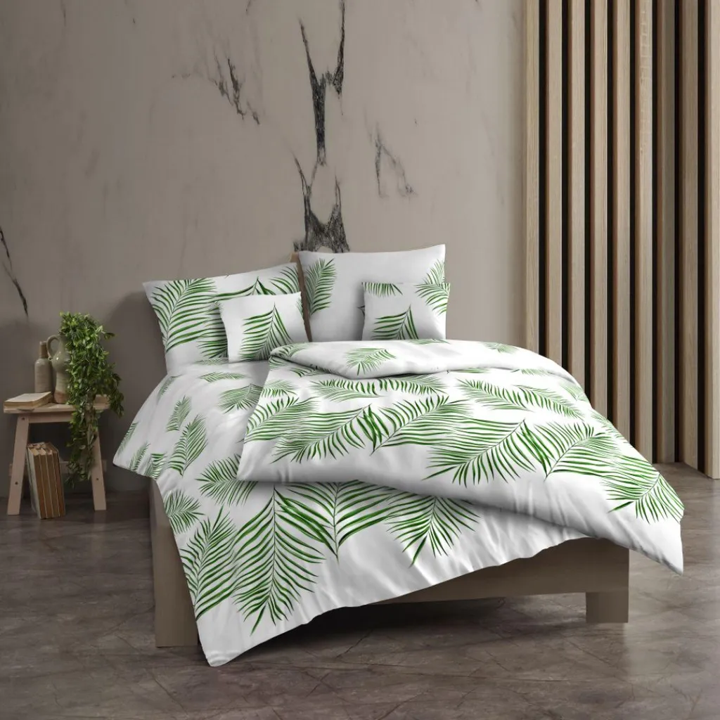 Scheda Tecnica Set Letto Tropical 140x200 - Cotone Lino Renforcé Bianco