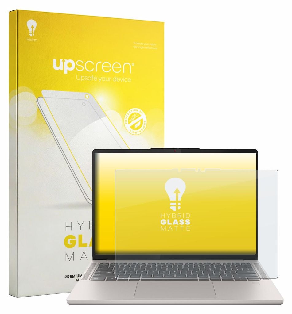 upscreen Entspiegelungs Schutzglas für Lenovo Chromebook Plus Gen 10 14" Schutzfolie Panzer Folie Glas Display Schutz matt