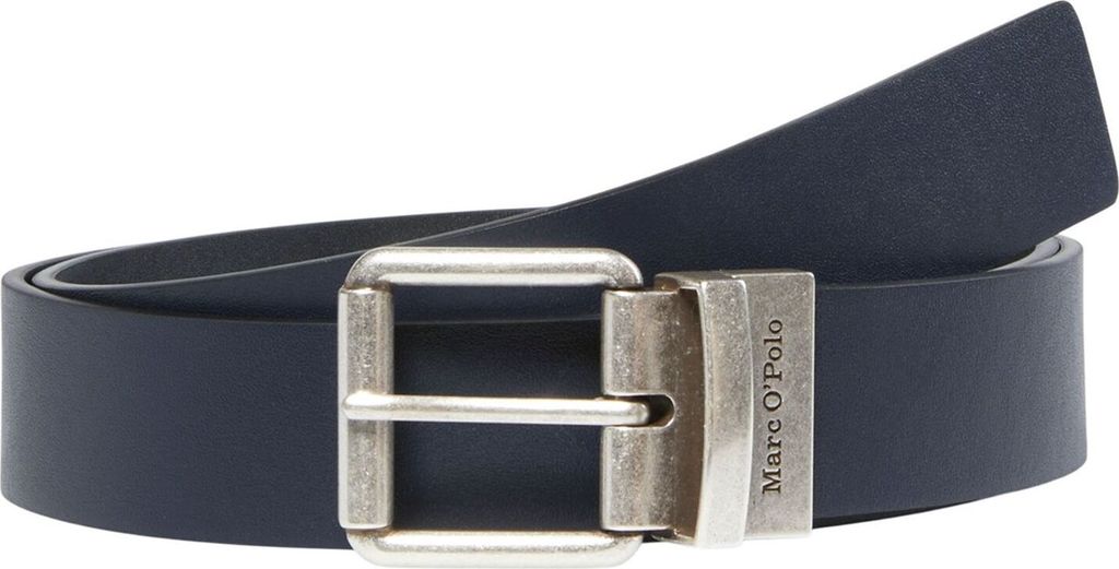 Marc O'Polo Leder Gürtel Bode Belt W120 Dark Navy dunkelblau
