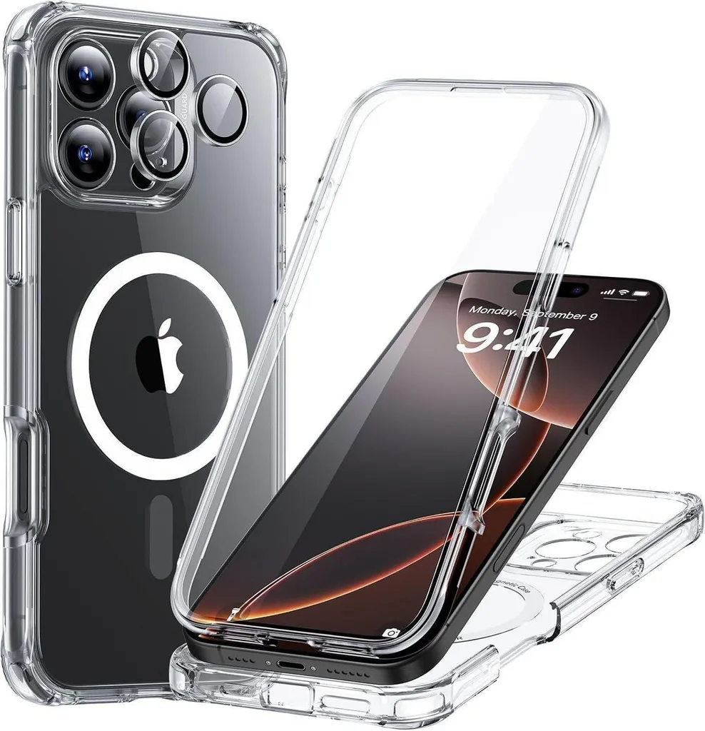 Housse de Protection MagSafe iPhone 16 Pro Max Coque Intégrale Transparente
