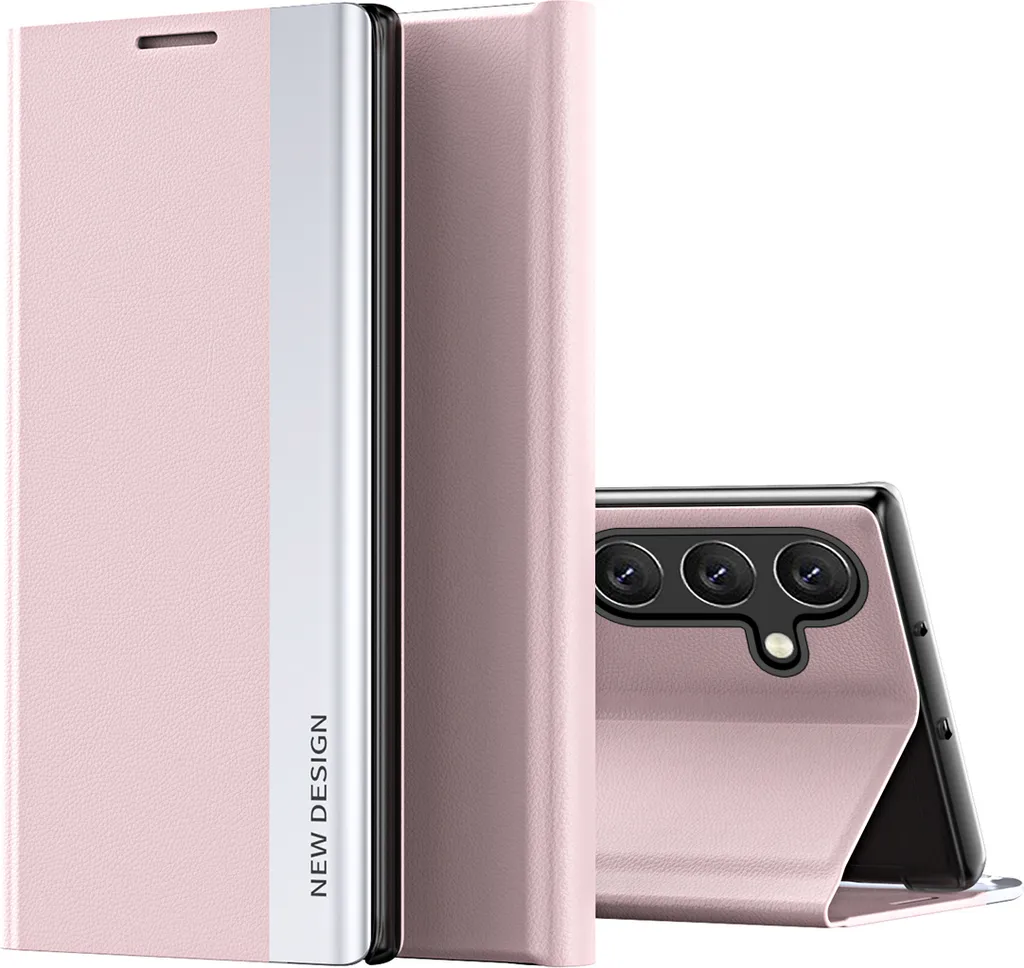 Cover Rosa Samsung A16 5G: Custodia Portafoglio Chic in Eco-Pelle