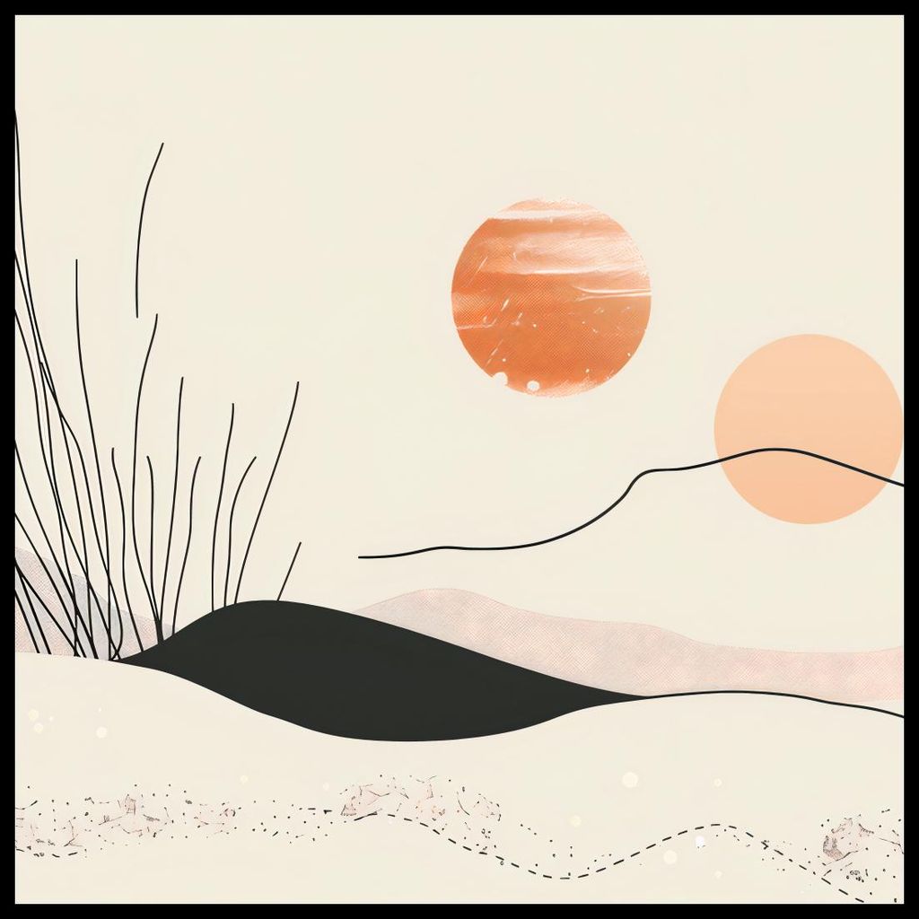 Plakat 90x90cm Sanfte Hügel