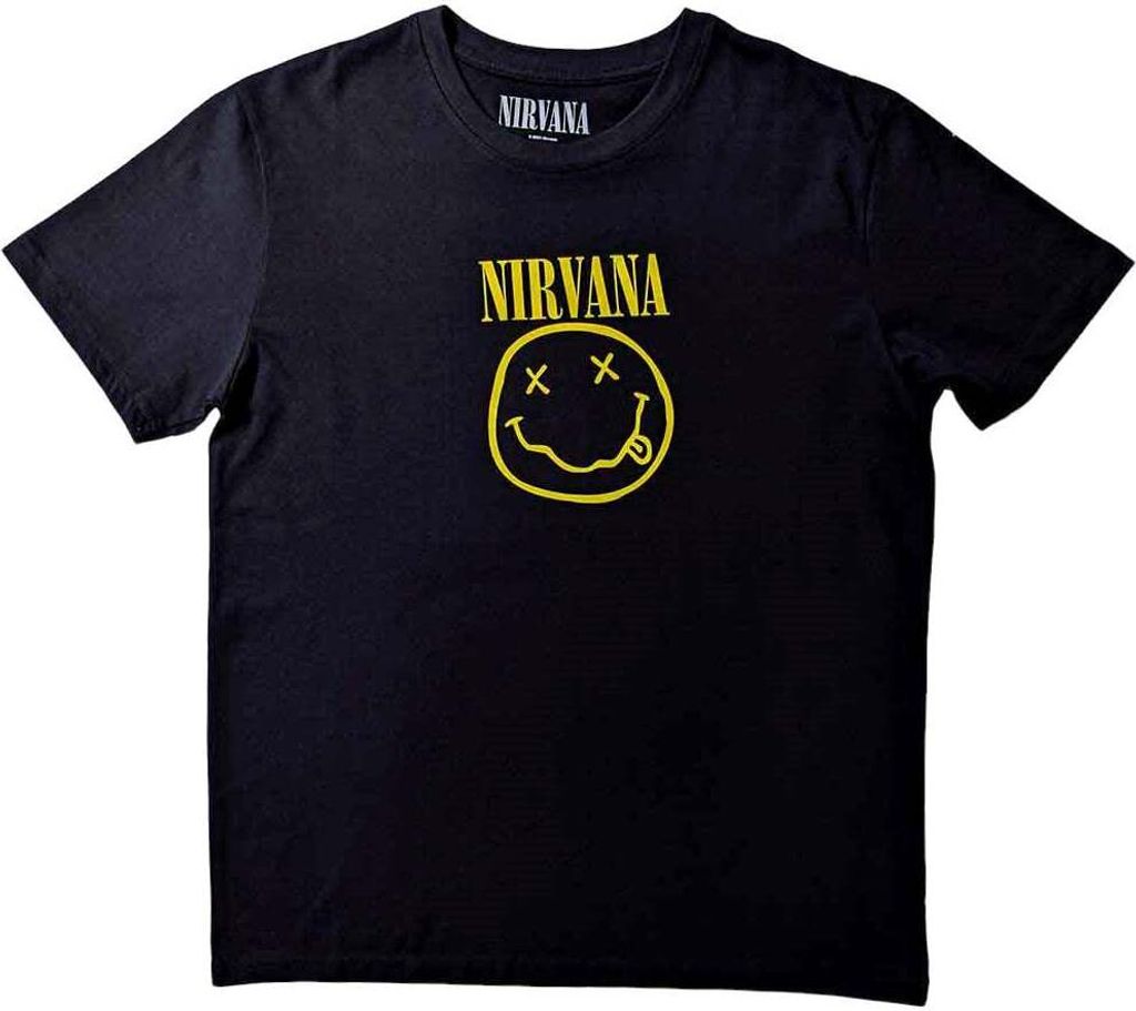 Nirvana Flower Sniffin (Back Print) Black 2XL Koszulka Zdjęcie produktu 