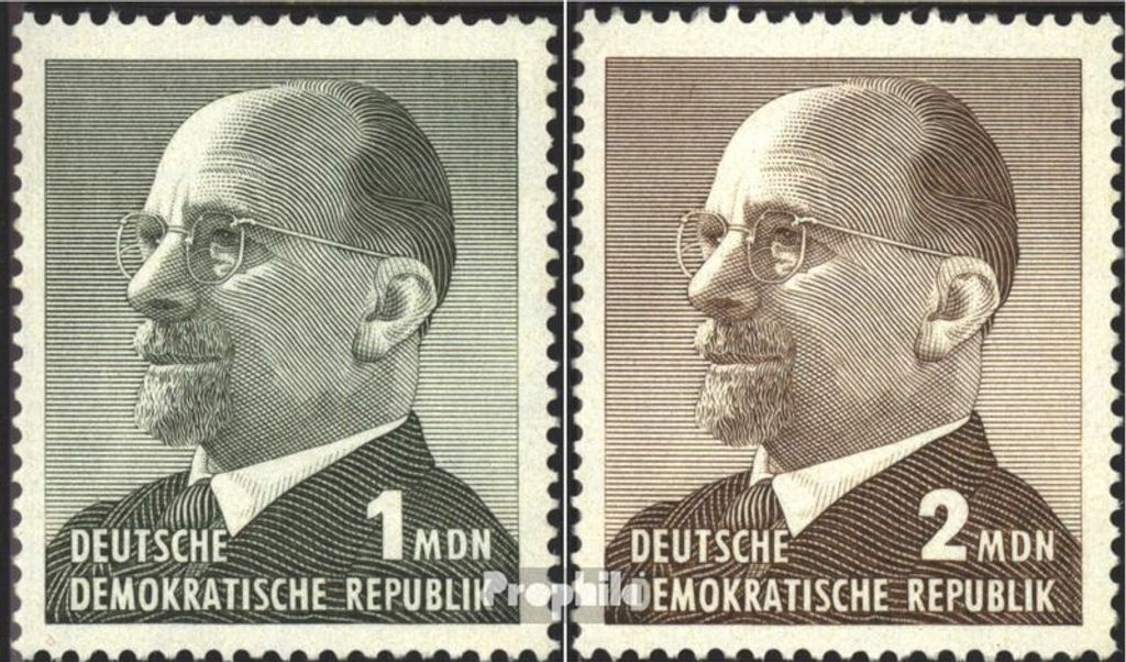 Briefmarken DDR 1965 Mi 1087-1088 (kompl.Ausg.) gestempelt Staatsratsvorsitzender Ulbricht, Großformat (II)