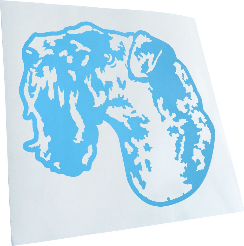 Kiwistar - Autoaufkleber - kerry blue Hund - Lichtblau - 24x22cm - Aufkleber für Auto, Laptop, Fahrrad, LKW, Motorrad mehrfarbig JDM Decal Racing