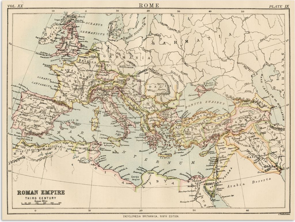 MuchoWow Poster Geschichte - Rom - Karte 160x120 cm - Foto Plakat