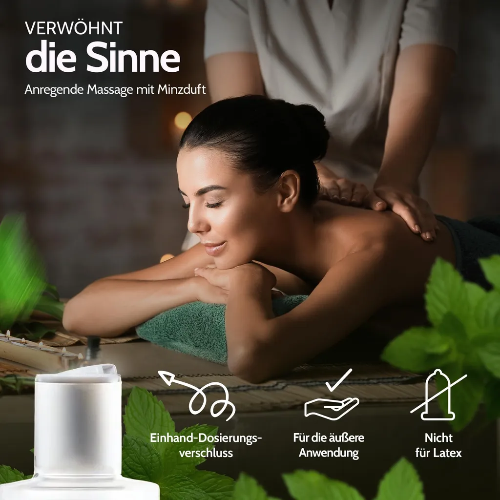 Olio Massaggio alla Menta Vibratissimo Desire Jump 100ml Stimolante - 5