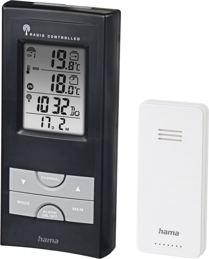 Hama Elektronische Wetterstation EWS-165, Schwarz Produktbild 