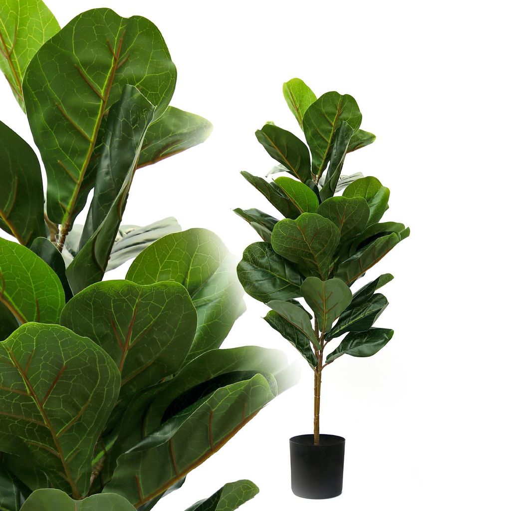 Ficus Geigenfeige 95 cm wie echt künstlich Kunstpflanze Kunstbaum Blume Deko