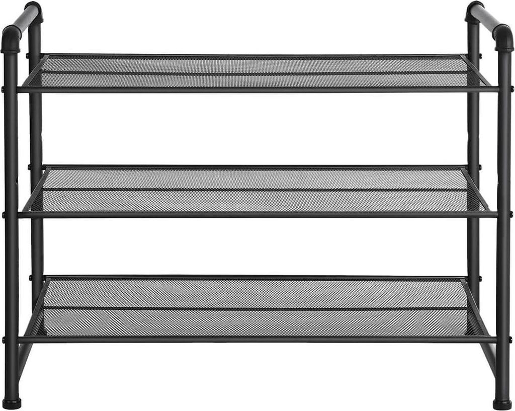 Schuhregal mit 3 engmaschigen Gitterebenen