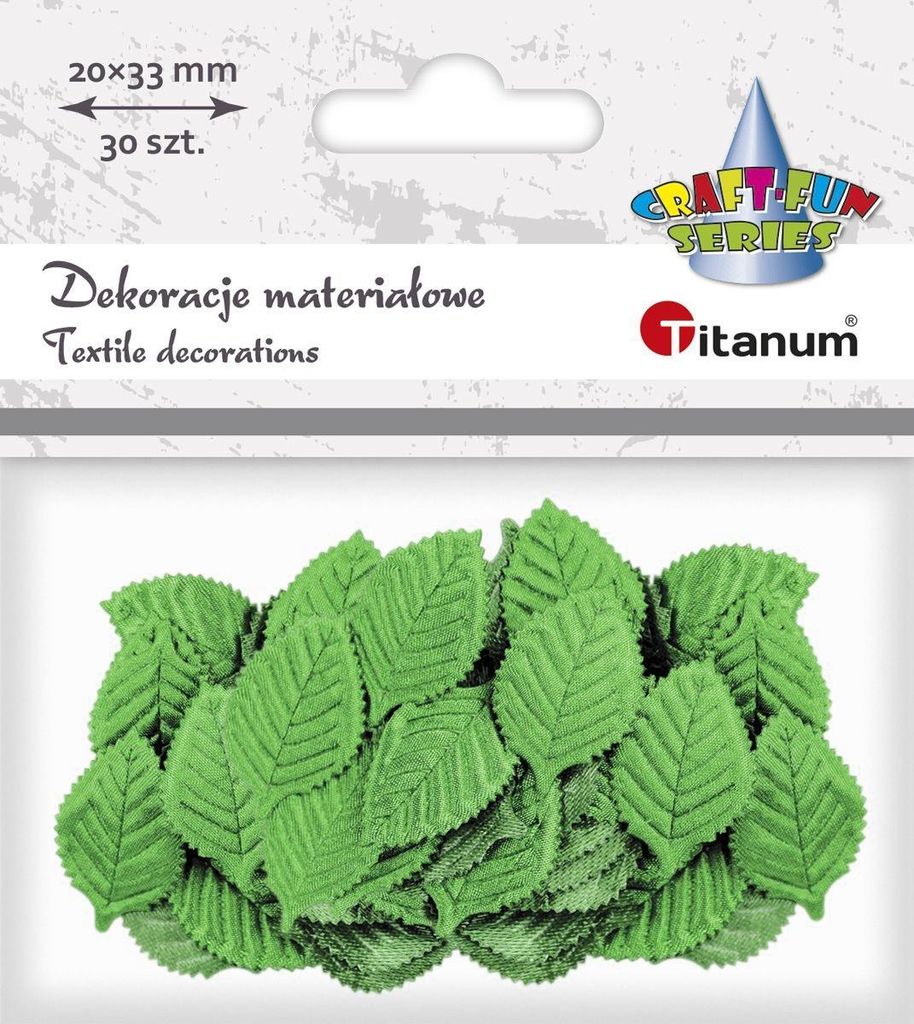 Stoffdekoration Blätter grün 30St. Titanum