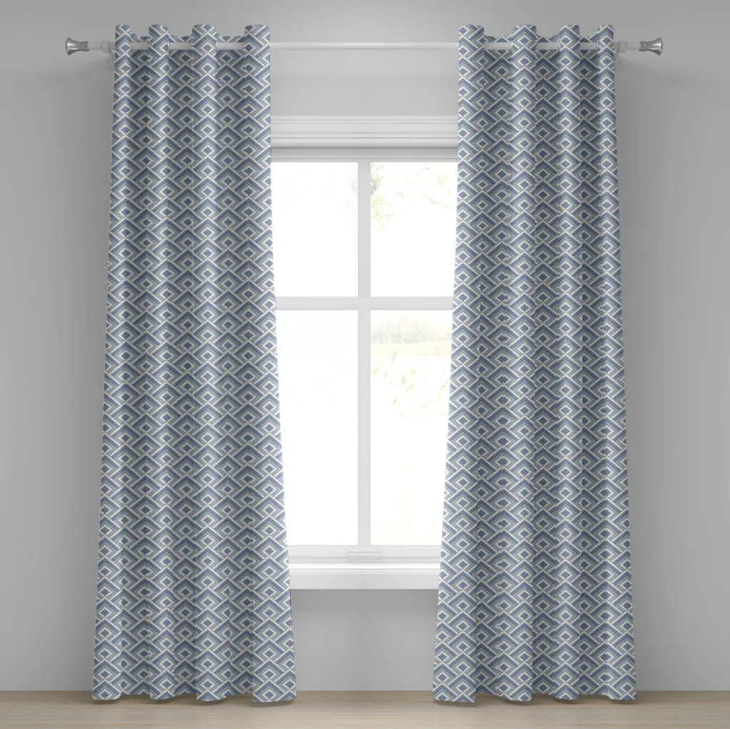 Tende Design Geometrico ABAKUHAUS 280x245 Blu Grigio: Arredo Moderno