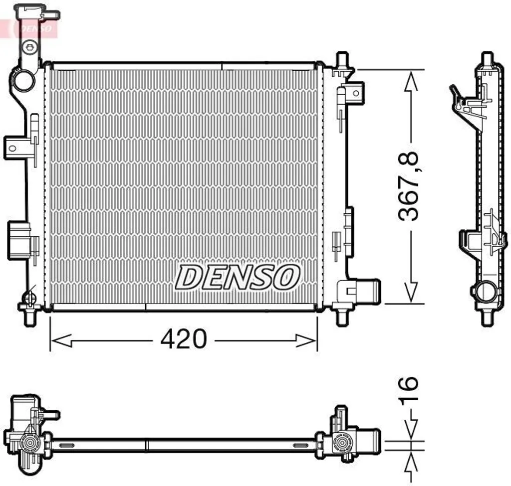 DENSO DRM43005 Radiateur Moteur pour Picanto TA - Référence OE 253101Y000