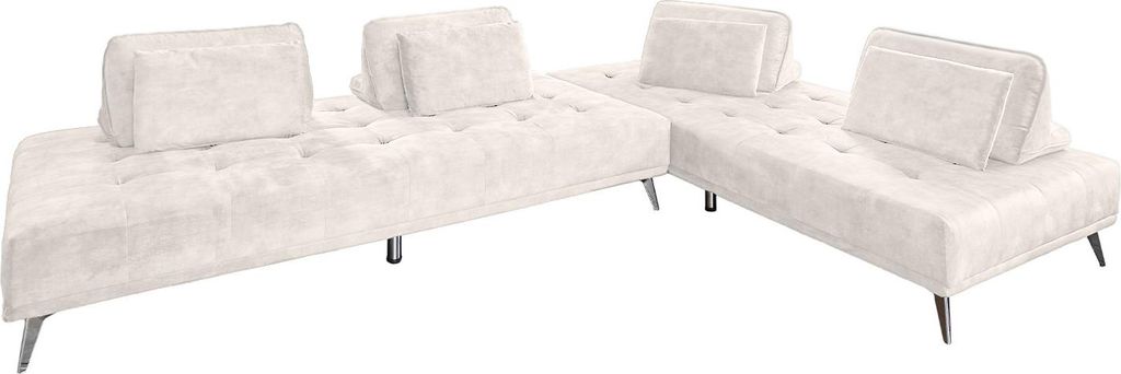 KAWOLA Sofa WIOLO Ecksofa velvet cremeweiß