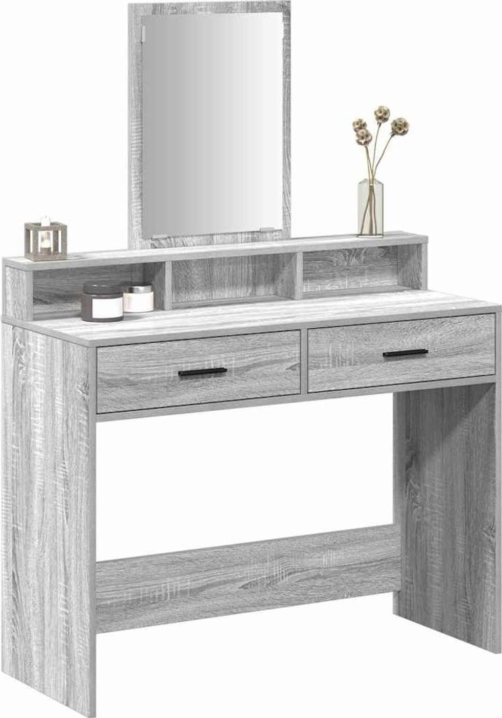 Schminktisch Graues Sonoma 100 x 41 x 140 cm Holzwerkstoff